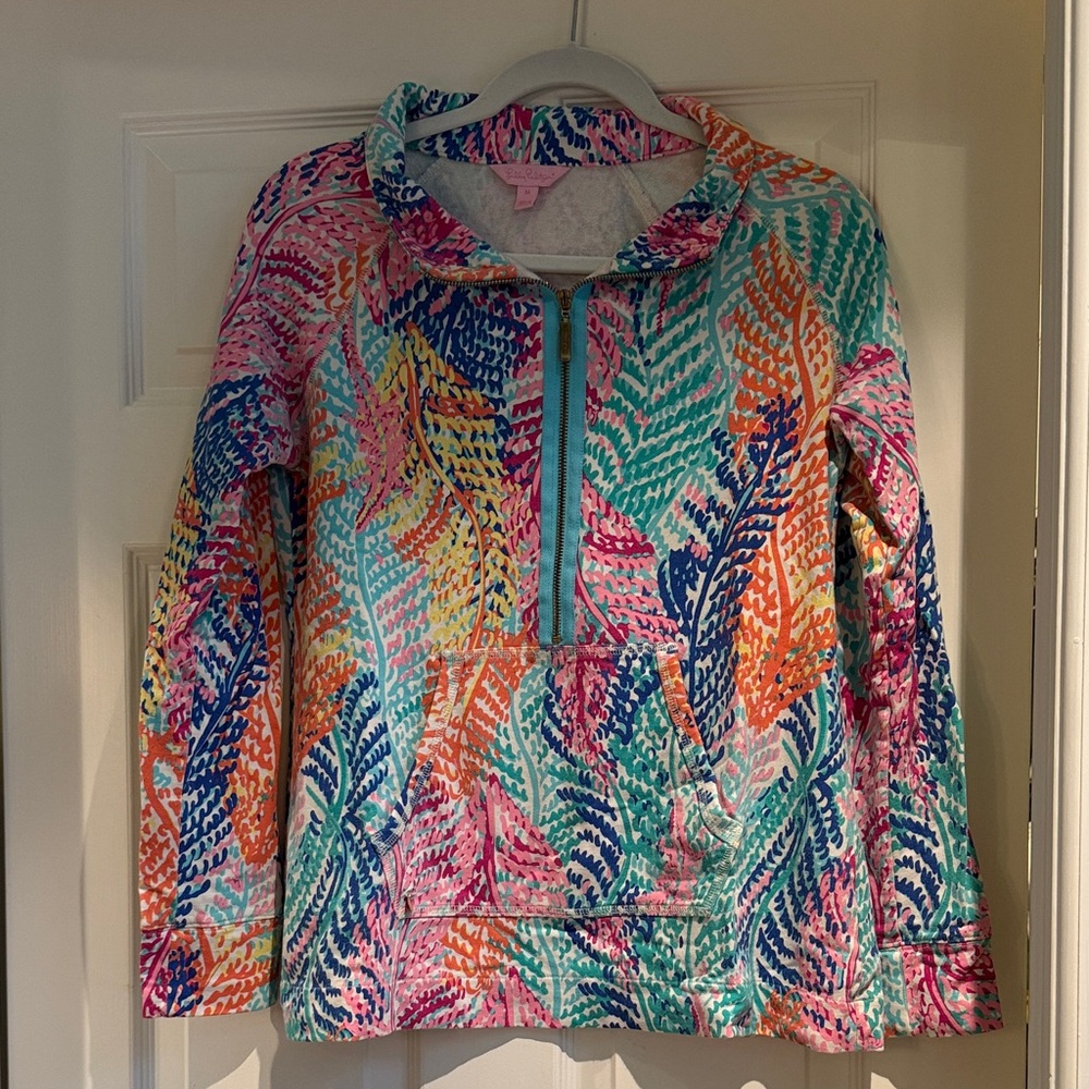 Lilly Pulitzer Multi-Color Printed Half-Zip Popover